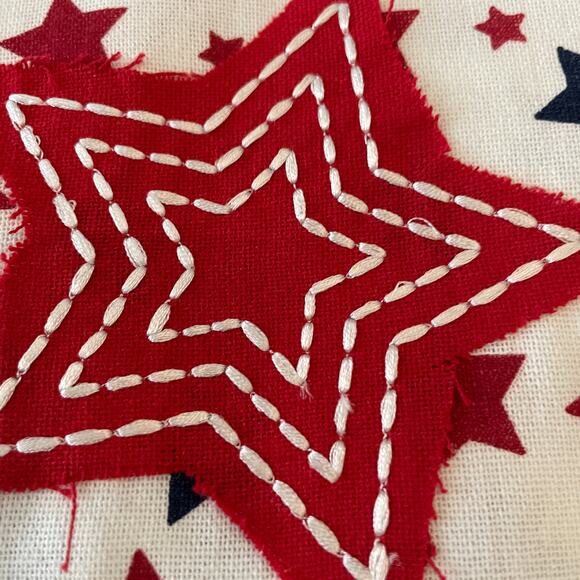STARS & STRIPES Set of 3 USA Pom Pom 100% Cotton Kitchen Tea Towels 20x28 NEW - Picture 7 of 12